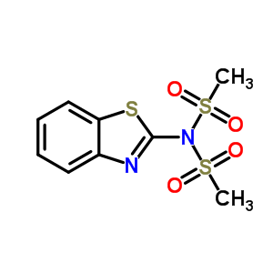 2-[雙(甲基磺酰基)氨基]-苯并噻唑結(jié)構(gòu)式_73713-84-5結(jié)構(gòu)式