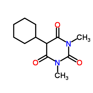 Barbituric acid, 5-cyclohexyl-1,3-dimethyl-Structure,7391-65-3Structure Barbituric acid, 5-cyclohexyl-1,3-dimethyl- Structure,7391-65-3Structure
