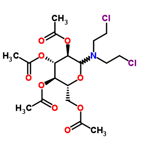 D-1-deoxy-1-(bis(2-chloroethyl)amino)-2,3,4,6-o-tetraacetylglucopyranoseStructure,74427-64-8Structure D-1-deoxy-1-(bis(2-chloroethyl)amino)-2,3,4,6-o-tetraacetylglucopyranose Structure,74427-64-8Structure