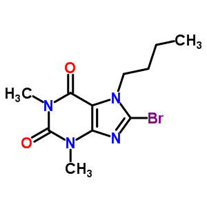 8-Bromo-7-butyl-1,3-dimethyl-purine-2,6-dioneStructure,7465-14-7Structure 8-Bromo-7-butyl-1,3-dimethyl-purine-2,6-dione Structure,7465-14-7Structure