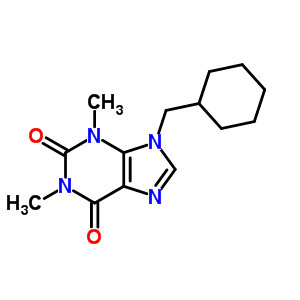 9-(Cyclohexylmethyl)-1,3-dimethyl-purine-2,6-dioneStructure,7465-36-3Structure 9-(Cyclohexylmethyl)-1,3-dimethyl-purine-2,6-dione Structure,7465-36-3Structure