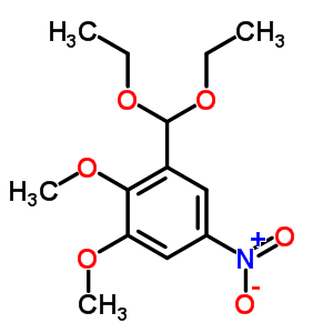 Benzene,1-(diethoxymethyl)-2,3-dimethoxy-5-nitro-Structure,7467-96-1Structure Benzene,1-(diethoxymethyl)-2,3-dimethoxy-5-nitro- Structure,7467-96-1Structure