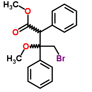 Benzenepropanoic acid, b-(bromomethyl)-b-methoxy-a-phenyl-, methyl esterStructure,7468-29-3Structure Benzenepropanoic acid, b-(bromomethyl)-b-methoxy-a-phenyl-, methyl ester Structure,7468-29-3Structure
