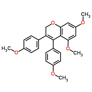 5,7-Dimethoxy-3,4-bis(4-methoxyphenyl)-2h-chromeneStructure,7473-32-7Structure 5,7-Dimethoxy-3,4-bis(4-methoxyphenyl)-2h-chromene Structure,7473-32-7Structure