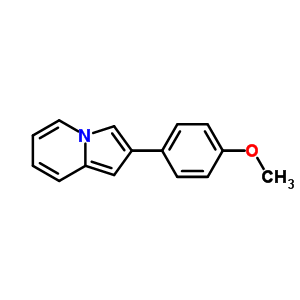 2-(4-甲氧基苯基)-吲哚嗪結(jié)構(gòu)式_7496-82-4結(jié)構(gòu)式
