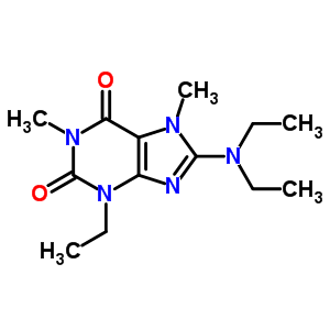 8-Diethylamino-3-ethyl-1,7-dimethyl-purine-2,6-dioneStructure,7499-87-8Structure 8-Diethylamino-3-ethyl-1,7-dimethyl-purine-2,6-dione Structure,7499-87-8Structure