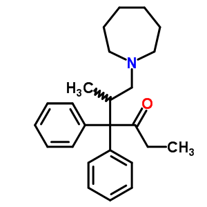 6-(氮雜環(huán)庚烷-1-基)-5-甲基-4,4-二苯基-3-己酮結(jié)構(gòu)式_7504-50-9結(jié)構(gòu)式
