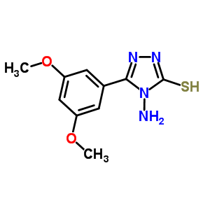 4-氨基-5-(3,5-二甲氧基苯基)-4H-1,2,4-噻唑-3-硫醇結(jié)構(gòu)式_750624-63-6結(jié)構(gòu)式