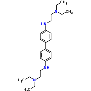 N-[4-[4-(2-二乙基氨基乙基氨基)苯基]苯基]-N,N-二乙基-乙烷-1,2-二胺結(jié)構(gòu)式_7512-34-7結(jié)構(gòu)式