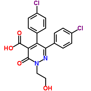 5,6-Bis(4-chlorophenyl)-2-(2-hydroxyethyl)-3-oxo-pyridazine-4-carboxylic acidStructure,75643-75-3Structure 5,6-Bis(4-chlorophenyl)-2-(2-hydroxyethyl)-3-oxo-pyridazine-4-carboxylic acid Structure,75643-75-3Structure