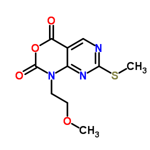 1-(2-甲氧基乙基)-7-(甲基硫代)-1H-嘧啶并[4,5-d][1,3]噁嗪-2,4-二酮結構式_76360-93-5結構式