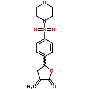 3-亞甲基-5-[4-(嗎啉-4-磺?；?苯基]二氫呋喃-2-酮結(jié)構(gòu)式_77547-03-6結(jié)構(gòu)式