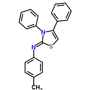 Benzenamine,n-(3,4-diphenyl-2(3h)-thiazolylidene)-4-methyl-Structure,77589-08-3Structure Benzenamine,n-(3,4-diphenyl-2(3h)-thiazolylidene)-4-methyl- Structure,77589-08-3Structure