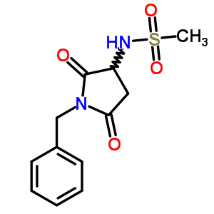 (+-)-N-(2,5-dioxo-1-(phenylmethyl)-3-pyrrolidinyl)methanesulfonamideStructure,77693-23-3Structure (+-)-N-(2,5-dioxo-1-(phenylmethyl)-3-pyrrolidinyl)methanesulfonamide Structure,77693-23-3Structure