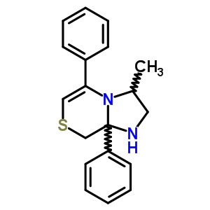 3-甲基-5,8a-二苯基-2,3,8,8a-四氫-1H-咪唑并(2,1-c)(1,4)噻嗪結(jié)構(gòu)式_77811-23-5結(jié)構(gòu)式