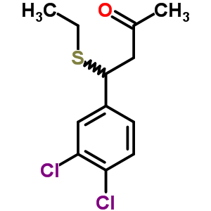 4-(3,4-Dichlorophenyl)-4-ethylsulfanyl-butan-2-oneStructure,77921-31-4Structure 4-(3,4-Dichlorophenyl)-4-ethylsulfanyl-butan-2-one Structure,77921-31-4Structure