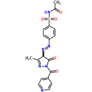 N-((4-((E)-(1-異煙?；?3-甲基-5-氧代-4,5-二氫-1H-吡唑-4-基)二氮雜烯)苯基)磺?；?乙酰胺結(jié)構(gòu)式_78503-91-0結(jié)構(gòu)式