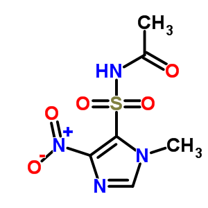 N-[(1-甲基-4-硝基-1H-咪唑-5-基)磺?；鵠-乙酰胺結(jié)構(gòu)式_80348-60-3結(jié)構(gòu)式