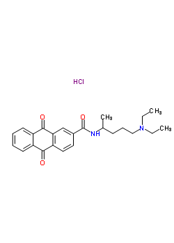 N-(4-(二乙基氨基)-1-甲基丁基)-9,10-二氫-9,10-二氧代-2-蒽羧酰胺鹽酸鹽結構式_81086-04-6結構式