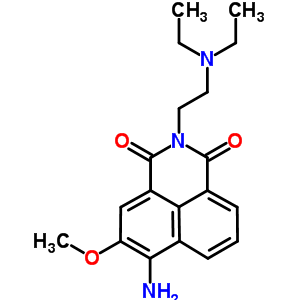 6-Amino-2-(2-(diethylamino)ethyl)-5-methoxy-1h-benzo(de)isoquinoline-1,3(2h)-dioneStructure,81197-88-8Structure 6-Amino-2-(2-(diethylamino)ethyl)-5-methoxy-1h-benzo(de)isoquinoline-1,3(2h)-dione Structure,81197-88-8Structure