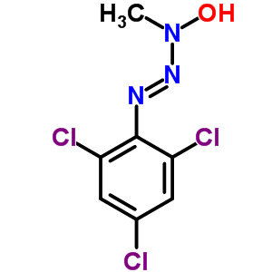 N-甲基-N-[2-(2,4,6-三氯苯基)二氮雜烯]-羥胺結構式_81693-82-5結構式