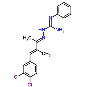 肼羧酰胺,2-[3-(3,4-二氯苯基)-1,2-二甲基-2-丙烯-1-基]-N-苯基鹽酸鹽 (1:1)結(jié)構(gòu)式_81728-17-8結(jié)構(gòu)式