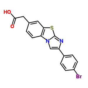 (2-(4-Bromophenyl)imidazo(2,1-b)(1,3)benzothiazol-7-yl)acetic acidStructure,81950-24-5Structure (2-(4-Bromophenyl)imidazo(2,1-b)(1,3)benzothiazol-7-yl)acetic acid Structure,81950-24-5Structure