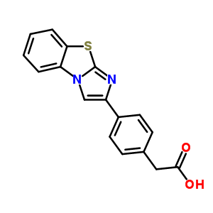 4-咪唑并[2,1-b]苯并噻唑-2-苯乙酸結構式_81950-33-6結構式