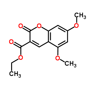 2H-1-benzopyran-3-carboxylic acid, 5,7-dimethoxy-2-oxo-, ethyl esterStructure,82235-61-8Structure 2H-1-benzopyran-3-carboxylic acid, 5,7-dimethoxy-2-oxo-, ethyl ester Structure,82235-61-8Structure