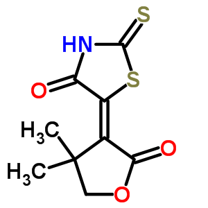 4-Thiazolidinone,5-(dihydro-4,4-dimethyl-2-oxo-3(2h)-furanylidene)-2-thioxo-Structure,82698-91-7Structure 4-Thiazolidinone,5-(dihydro-4,4-dimethyl-2-oxo-3(2h)-furanylidene)-2-thioxo- Structure,82698-91-7Structure