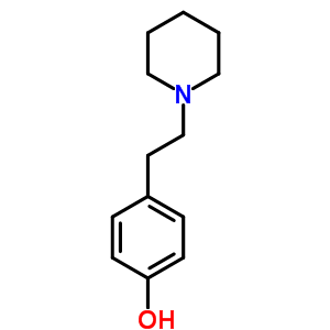4-[2-(1-哌啶基)乙基]苯酚結(jié)構(gòu)式_82966-19-6結(jié)構(gòu)式