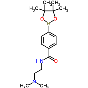 N-(2-二甲基氨基乙基)-4-(4,4,5,5-四甲基-1,3,2-二噁硼烷-2-基)苯甲酰胺結(jié)構(gòu)式_832114-11-1結(jié)構(gòu)式