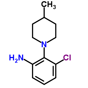 3-Chloro-2-(4-methyl-piperidin-1-yl)-phenylamineStructure,842965-35-9Structure 3-Chloro-2-(4-methyl-piperidin-1-yl)-phenylamine Structure,842965-35-9Structure