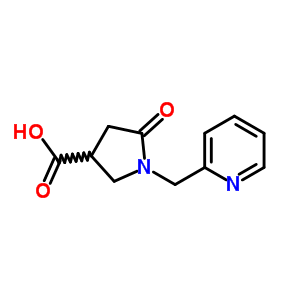 5-Oxo-1-pyridin-2-ylmethyl-pyrrolidine-3-carboxylic acidStructure,845546-25-0Structure 5-Oxo-1-pyridin-2-ylmethyl-pyrrolidine-3-carboxylic acid Structure,845546-25-0Structure