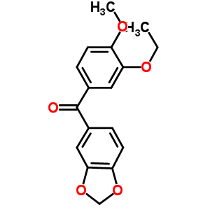 Methanone,1,3-benzodioxol-5-yl (3-ethoxy-4-methoxyphenyl)-Structure,851958-67-3Structure Methanone,1,3-benzodioxol-5-yl (3-ethoxy-4-methoxyphenyl)- Structure,851958-67-3Structure