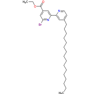 Ethyl 6-bromo-4-hexadecyl-2,2-bipyridine-4-carboxylateStructure,857053-81-7Structure Ethyl 6-bromo-4-hexadecyl-2,2-bipyridine-4-carboxylate Structure,857053-81-7Structure