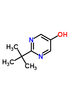 2-叔丁基嘧啶-5-醇結(jié)構(gòu)式_85929-96-0結(jié)構(gòu)式