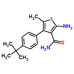 2-氨基-4-(4-叔丁基苯基)-5-甲基噻吩-3-羧酰胺結(jié)構(gòu)式_861451-49-2結(jié)構(gòu)式