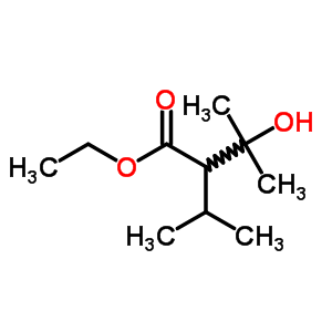 Butanoic acid,3-hydroxy-3-methyl-2-(1-methylethyl)-, ethyl esterStructure,86426-13-3Structure Butanoic acid,3-hydroxy-3-methyl-2-(1-methylethyl)-, ethyl ester Structure,86426-13-3Structure