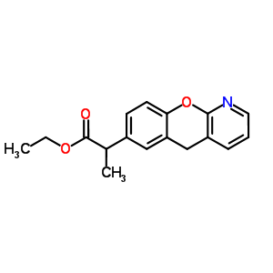 Alfa-甲基-5H-[1] 苯并吡喃并 [2,3-b] 吡啶-7-乙酸乙酯結(jié)構(gòu)式_86618-09-9結(jié)構(gòu)式