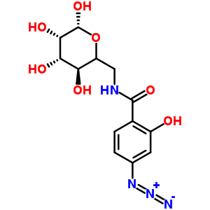 N-(4-azidosalicyl)-6-amido-6-deoxy-glucopyranoseStructure,86979-66-0Structure N-(4-azidosalicyl)-6-amido-6-deoxy-glucopyranose Structure,86979-66-0Structure
