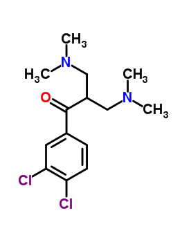 1-(3,4-Dichlorophenyl)-3-dimethylamino-2-(dimethylaminomethyl)propan-1-oneStructure,87142-68-5Structure 1-(3,4-Dichlorophenyl)-3-dimethylamino-2-(dimethylaminomethyl)propan-1-one Structure,87142-68-5Structure