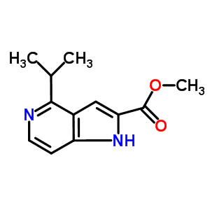 4-(1-甲基乙基)-1H-吡咯并[2,3-c]吡啶-2-羧酸甲酯結(jié)構(gòu)式_871583-19-6結(jié)構(gòu)式