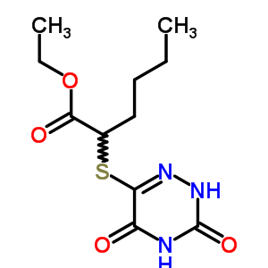 2-[(3,5-二氧代-2H-1,2,4-噻嗪-6-基)磺?；鵠己酸乙酯結(jié)構(gòu)式_87202-56-0結(jié)構(gòu)式