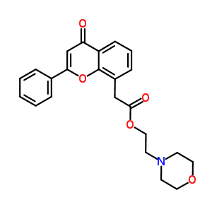 2-Morpholin-4-ylethyl 2-(4-oxo-2-phenyl-chromen-8-yl)acetateStructure,87626-58-2Structure 2-Morpholin-4-ylethyl 2-(4-oxo-2-phenyl-chromen-8-yl)acetate Structure,87626-58-2Structure