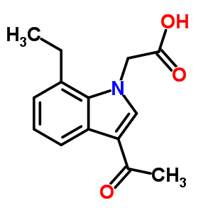 (3-Acetyl-7-ethyl-indol-1-yl)-acetic acidStructure,878681-51-7Structure (3-Acetyl-7-ethyl-indol-1-yl)-acetic acid Structure,878681-51-7Structure