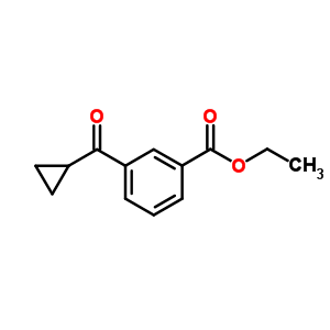 3-Carboethoxyphenyl cyclopropyl ketoneStructure,878745-20-1Structure 3-Carboethoxyphenyl cyclopropyl ketone Structure,878745-20-1Structure
