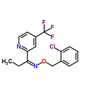 1-丙烷酮,1-[4-(三氟甲基)-2-吡啶]-,o-[(2-氯苯基)甲基]肟結(jié)構(gòu)式_882747-74-2結(jié)構(gòu)式