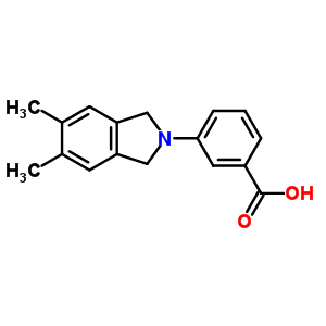 3-(5,6-Dimethyl-1,3-dihydro-2h-isoindol-2-yl)benzoic acidStructure,884497-56-7Structure 3-(5,6-Dimethyl-1,3-dihydro-2h-isoindol-2-yl)benzoic acid Structure,884497-56-7Structure