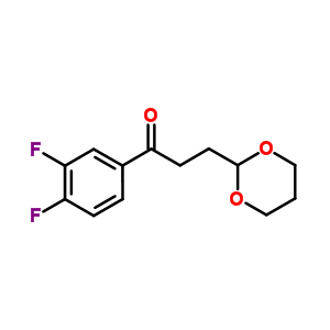 3,4-Difluoro-3-(1,3-dioxan-2-yl)-propiophenoneStructure,884504-28-3Structure 3,4-Difluoro-3-(1,3-dioxan-2-yl)-propiophenone Structure,884504-28-3Structure